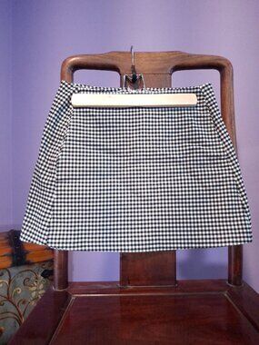 Urban Outfitters Checkered Miniskirt with Pockets - Small Petite - Black & White
